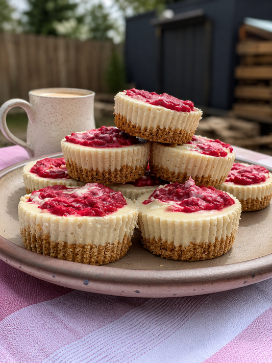 Raspberry Protein Cheesecake Bites